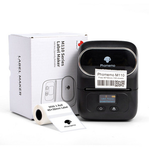 Barcode label printer M110 label maker portable sticker shipping address printer thermal QR code machine for printing price tags