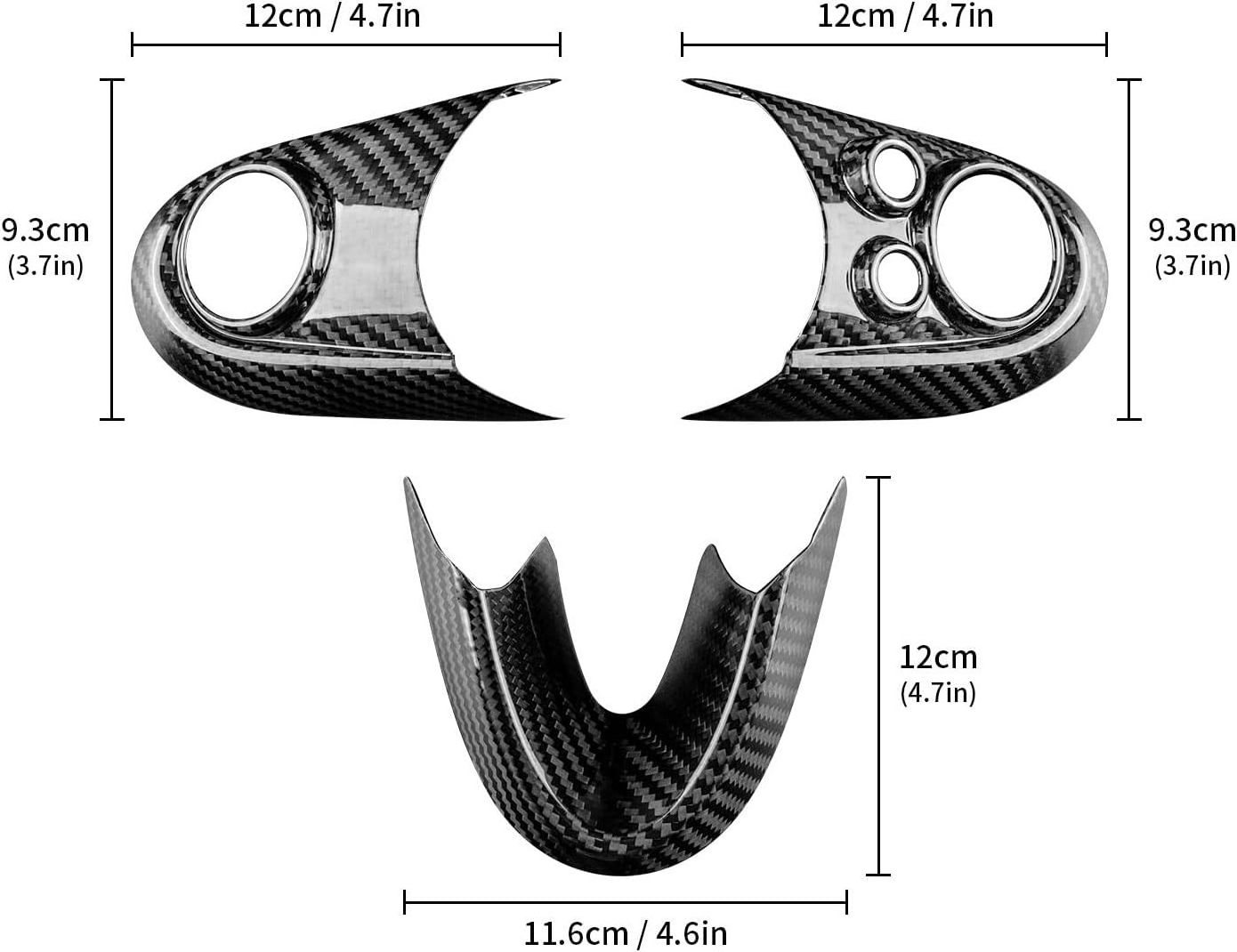 The real Carbon Fiber Car Steering Wheel Button Sticker for Mini Cooper R series R55 R56 R57 car interior Accessories decoration