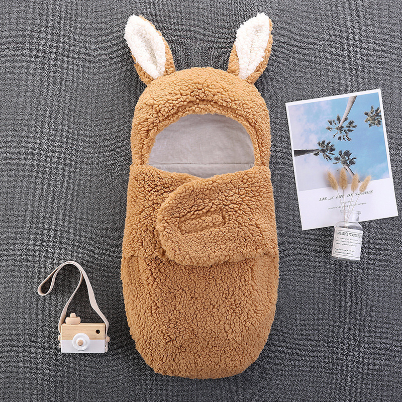 Xiximi Hot Sale Newborn Baby Sleep Sack Soft Infant Rabbit Shaped Plush Sleeping Bag Stroller Wrap Baby Products