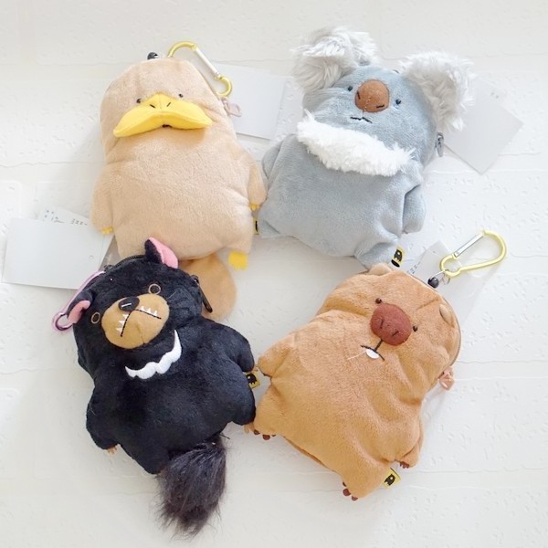 Xiximi Custom Cartoon Soft Cute Animal Felt Plush Boy And Girl School Kids Zipper Coin Purse Pouch Wallet Bag