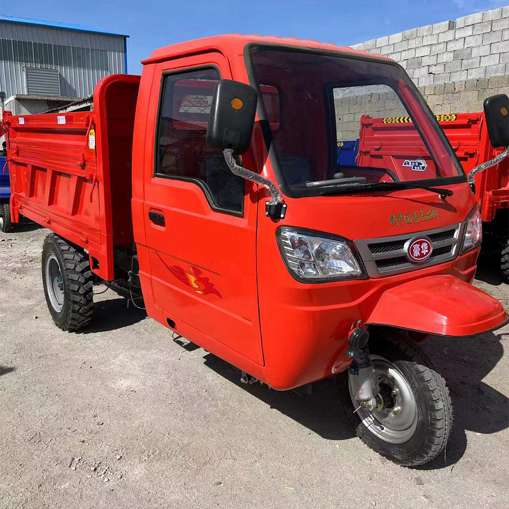 Three-door tricycles cargo cabin motor tricycle 3 wheel diesel dump truck