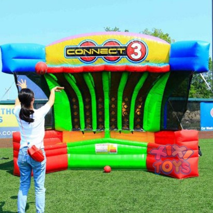 XIXI TOYS Attraction Basketball Game Inflatable Carnival Games Jumbo Connect 4 Inflatable Basketball Shooting Games