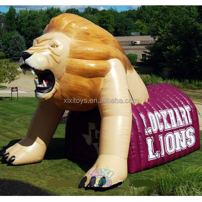 Advertising Inflatable Tiger Head Football Tunnel For Sport Events,Giant Inflatable Mascot Tiger Soccer Entrance