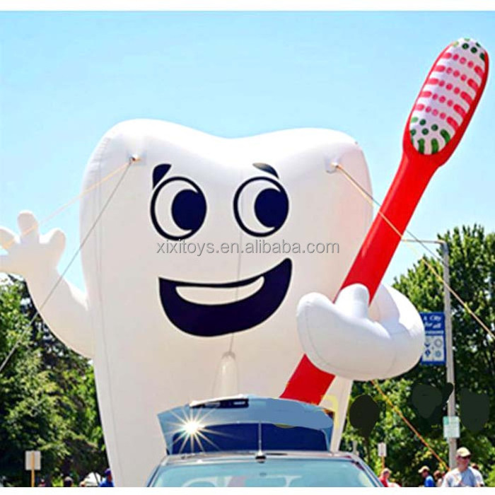 Outdoor Dental Clinic Advertising Giant Inflatable Tooth With Toothbrush,Dental Center Inflatable Toothbrush Model Balloons