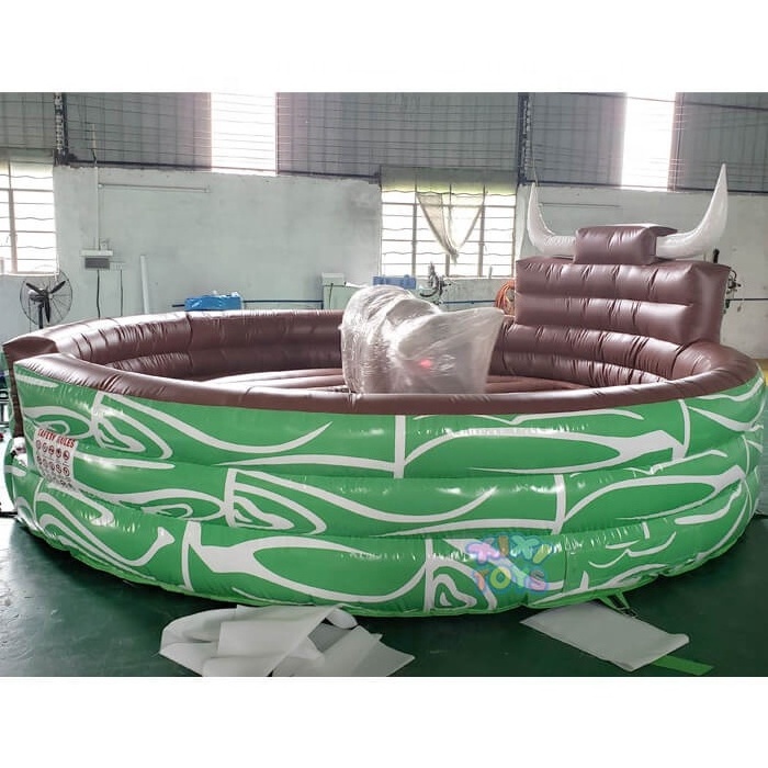 XIXI TOYS Amusement Park Inflatable Rodeo Bull Mattress, Inflatable Crazy Mechanical Bull For Party Event