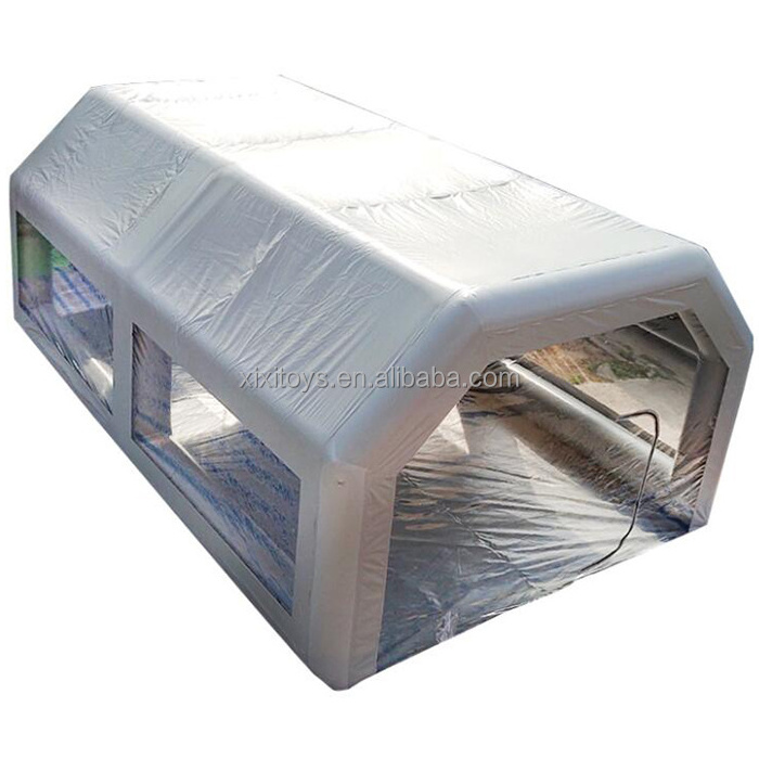 Outdoor Airtight Gray Inflatable Car Tent Inflatable Car Spray Paint Booth Inflatable Paint Car Wash Tent