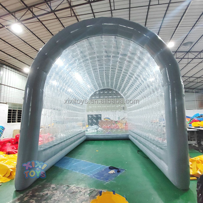 Airtight durable PVC inflatable transparent ground pool dome,waterproof inflatable transparent swimming pool cover