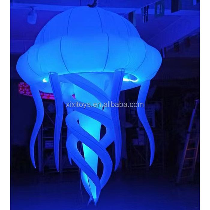 Ceiling Roof Hanging LED light event decorations RGB inflatable led light jellyfish balloons for club or bar