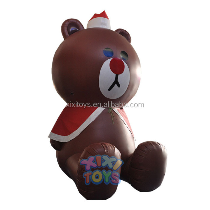 Outdoor Advertising Custom Giant Branded Cute Inflatable Teddy Pink Bear Model Sealed Inflatable Bear Balloon For Promotion