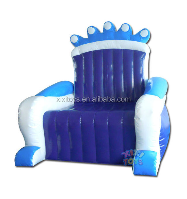 Hot sale airtight inflatable throne for kids party, inflatable sofa for photo, inflatable chair for birthday party