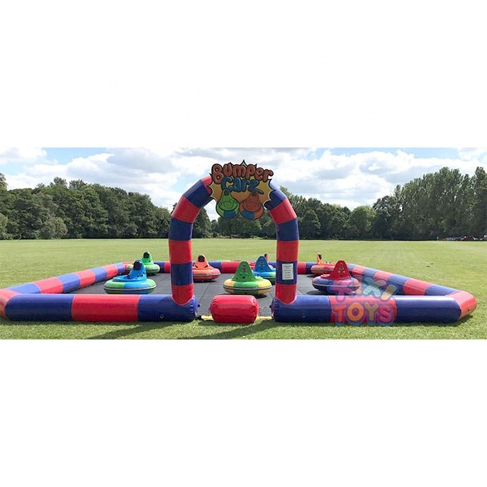 Outdoor Remote Car Race Game Field Inflatable Go Kart Obstacle Race Track For Carnival Events