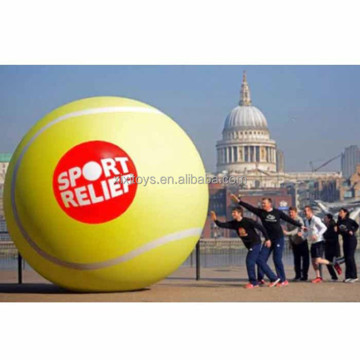 XIXI TOYS Airtight PVC Inflatable Illuminating Tennis Balls Giant Inflatable Tennis Spheres For Advertising