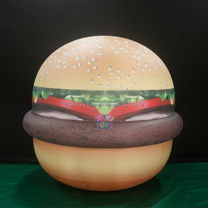 Advertising Huge Airtight PVC Inflatable Hamburger Replica Models,Inflatable Burger Balloons For Burger Shops Promotions