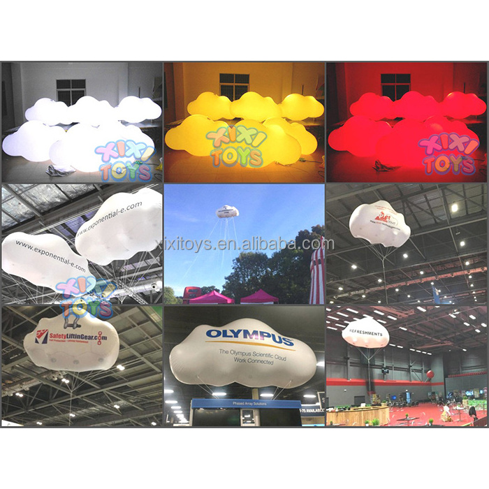 Nightclubs Hanging Decorations 13ft Wide Inflatable RGB LED Lighted Clouds Models,Ceiling Hanging Inflatable Clouds Balloons