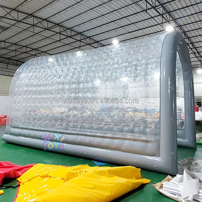 Airtight durable PVC inflatable transparent ground pool dome,waterproof inflatable transparent swimming pool cover