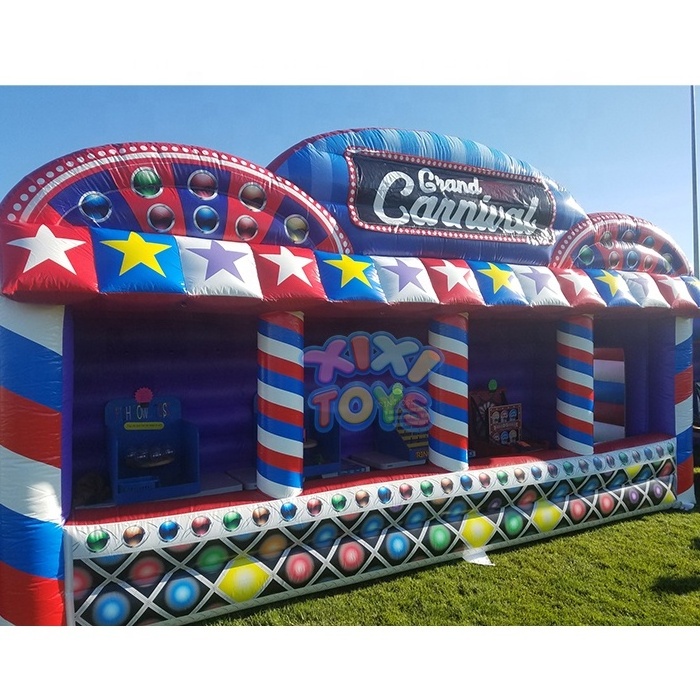 XIXI TOYS Outdoor Portable Carnival Amusement Game Booth Advertising Inflatable Grand Carnival Booth