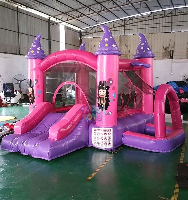 kids mini inflatable bouncy castle combo with ball pit / small inflatable toddler bouncer with ball pit pool