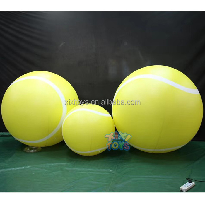 XIXI TOYS Airtight PVC Inflatable Illuminating Tennis Balls Giant Inflatable Tennis Spheres For Advertising