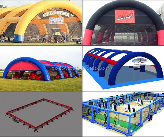 Outdoor inflatable paintball bunkers arena / sealed inflatable paintball barrier fence