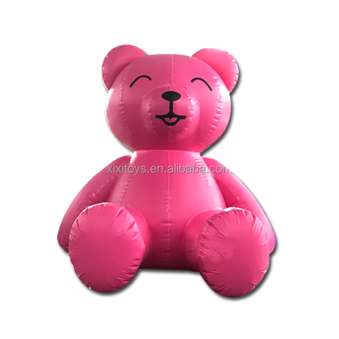 Outdoor Advertising Custom Giant Branded Cute Inflatable Teddy Pink Bear Model Sealed Inflatable Bear Balloon For Promotion