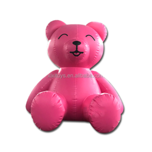 Outdoor Advertising Custom Giant Branded Cute Inflatable Teddy Pink Bear Model Sealed Inflatable Bear Balloon For Promotion