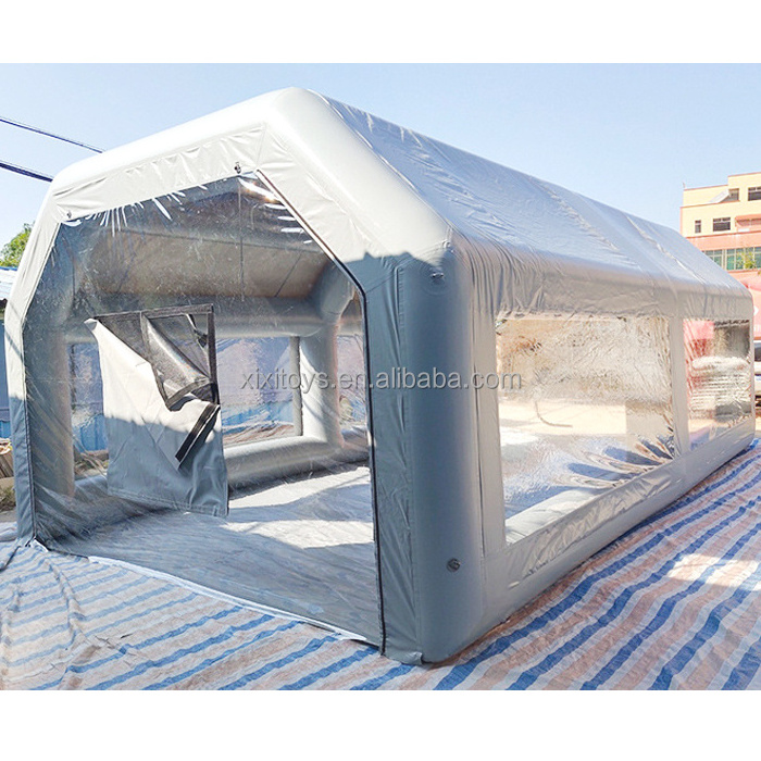 Outdoor Airtight Gray Inflatable Car Tent Inflatable Car Spray Paint Booth Inflatable Paint Car Wash Tent