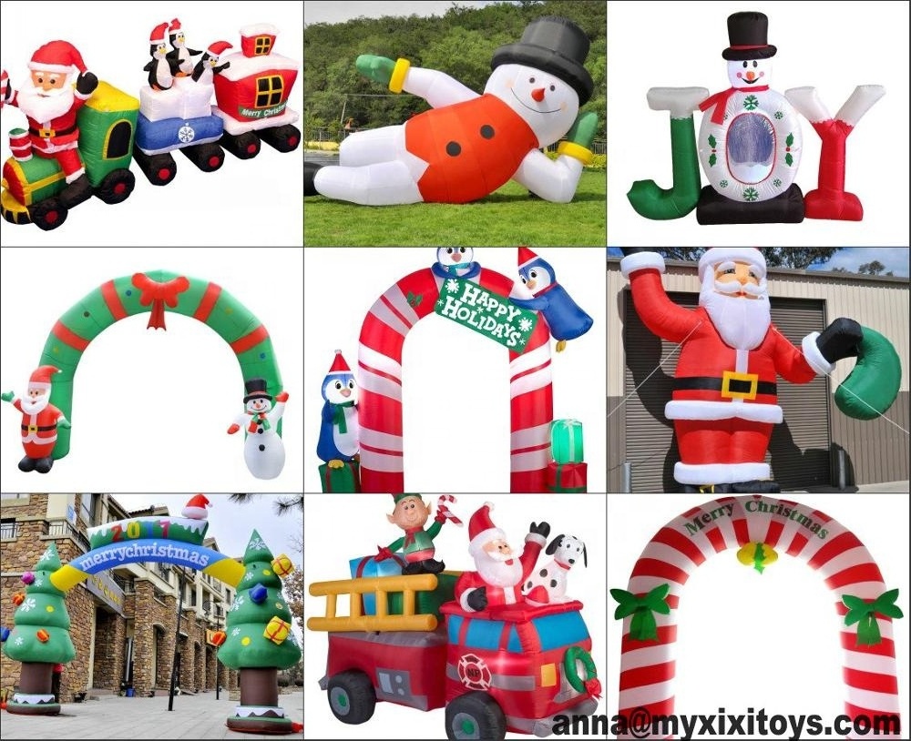 XIXI TOYS Outdoor Huge Naughty Inflatable Santa Claus Christmas Party Decorations