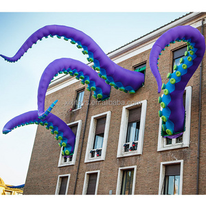 Customized outdoor event party stage building decoration inflatable lighting octopus tentacles with suckers for festival