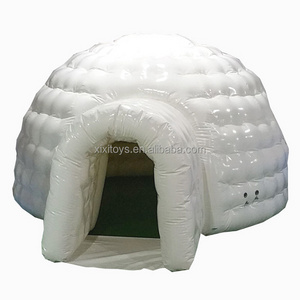 3.8m Dia Airtight Outdoor Inflatable Snow Igloo Tent / Air Sealed Inflatable Ice Dome Tent For Kids Play Inside