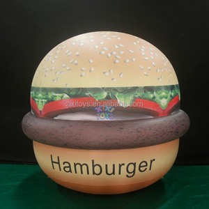 Advertising Huge Airtight PVC Inflatable Hamburger Replica Models,Inflatable Burger Balloons For Burger Shops Promotions