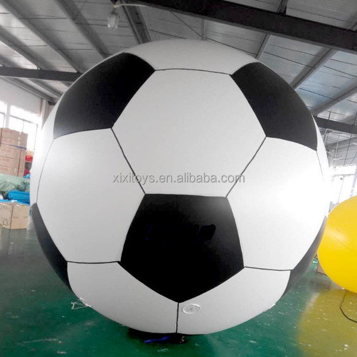 Logo Printed Giant Airtight PVC Inflatable Helium Football Models/Huge Inflatable Volleyball Balloon For Advertising