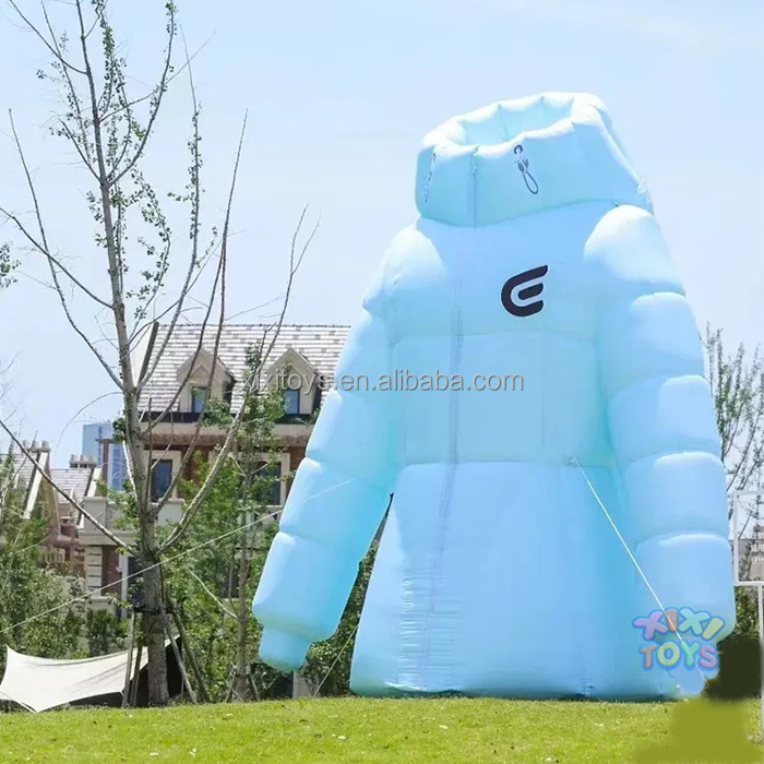 XIXI TOYS Outdoor Giant Lifelike Inflatable Winter Jacket Models,Advertising Custom Inflatable Lighting Clothes Balloons