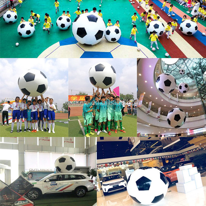 Logo Printed Giant Airtight PVC Inflatable Helium Football Models/Huge Inflatable Volleyball Balloon For Advertising