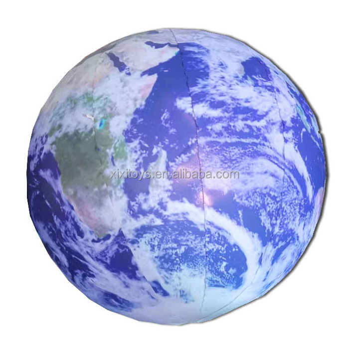 Dia 1.5m/5ft inflatable LED lighting earth planets balloons,air continuous Inflatable globe earth for festival decoration