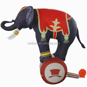 Outdoor Advertising Giant 2.5m tall Circus event show inflatable elephant on drum model,Inflatable elephant replica balloon