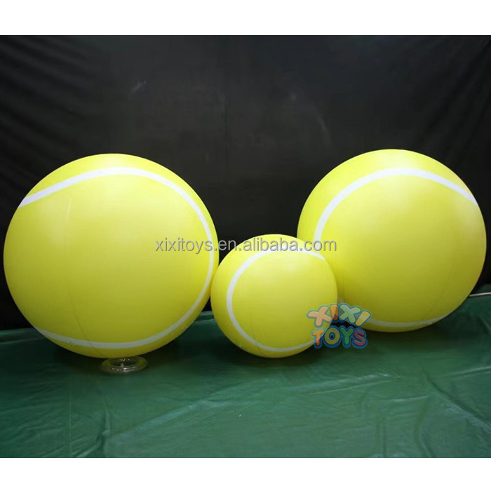 XIXI TOYS Airtight PVC Inflatable Illuminating Tennis Balls Giant Inflatable Tennis Spheres For Advertising