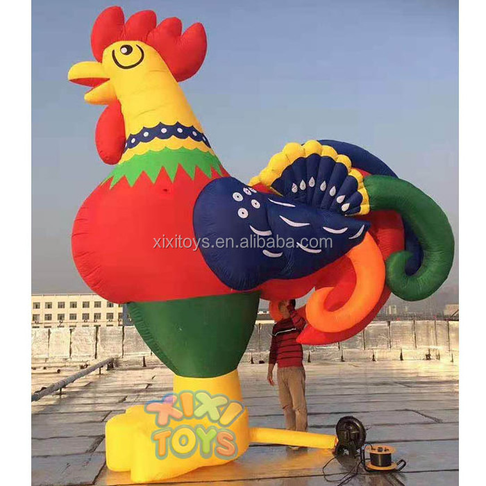 XIXI Giant oxford material inflatable chicken / Large inflatable rooster / Cheap inflatable cock cartoon