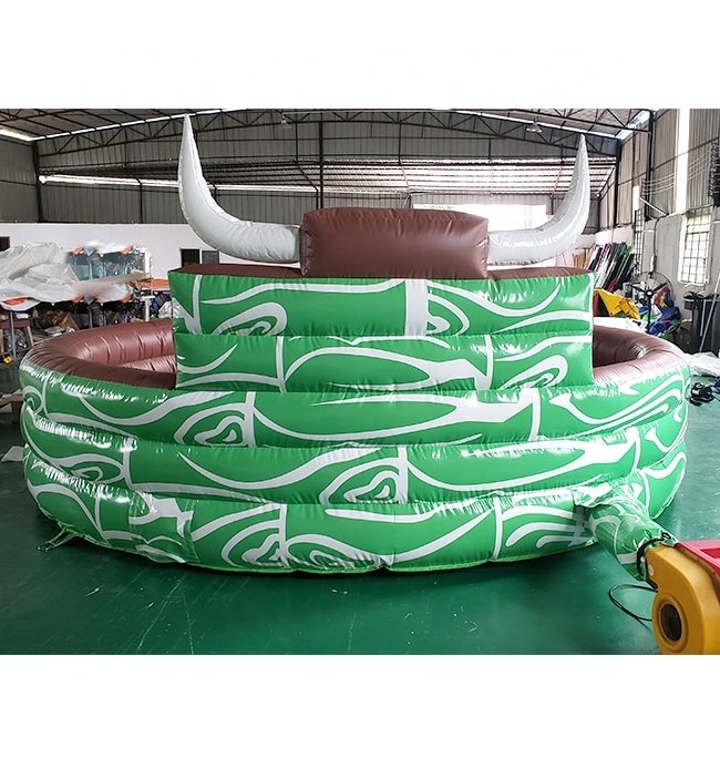 XIXI TOYS Amusement Park Inflatable Rodeo Bull Mattress, Inflatable Crazy Mechanical Bull For Party Event