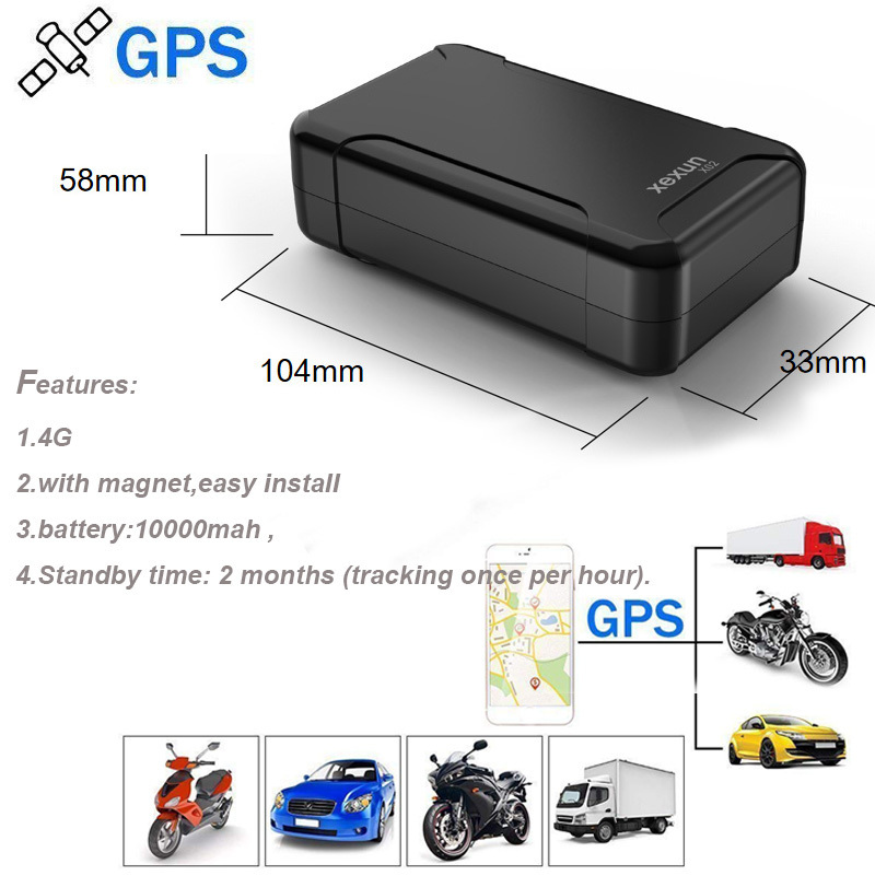 4G 10000mah battery gps tracker with shock alarm for vehicle car auto