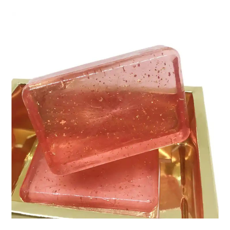 24K Gold foil Collagen Private Label plant extract skin care  whitening soap red rose bar soap