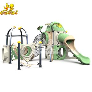 Original preschool children playground popular wood with swing and slide water park games outdoor round swing