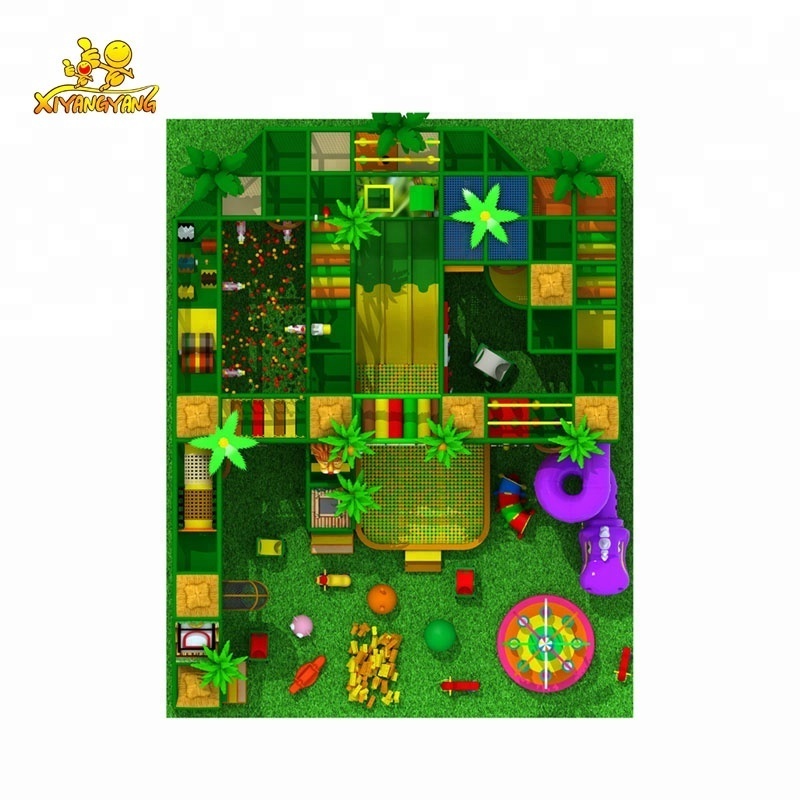 Children Park Jungle Theme Interior Playground Equipment Kids Game Soft Indoor Jungle Gym Children Indoor Playground