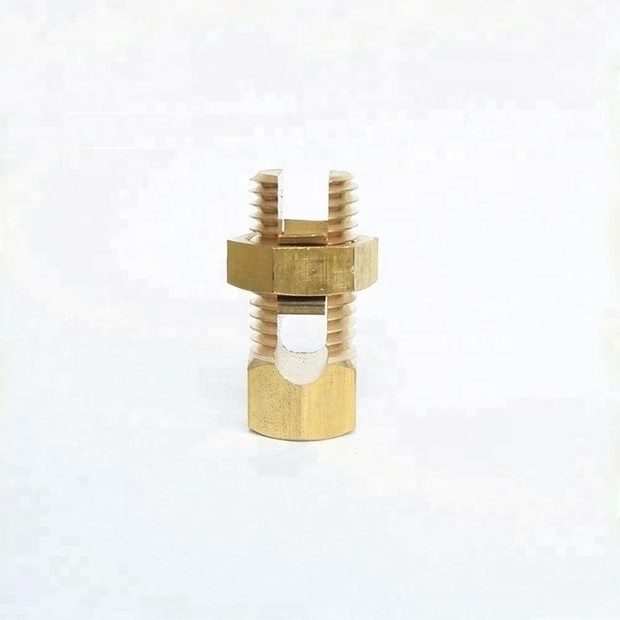 Copper bonded electrical earth rod clamp  Brass clamp wire connector