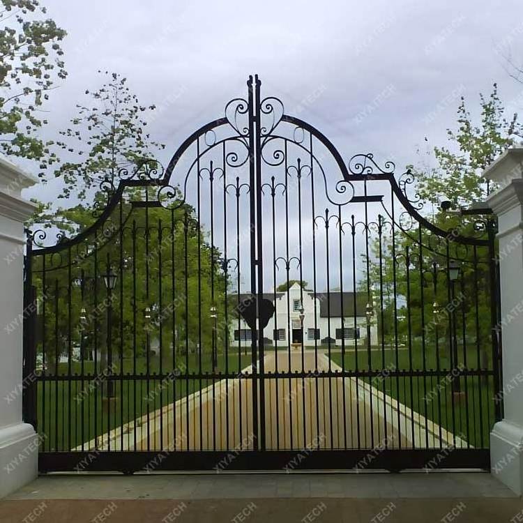 XIYATECH China Modern Different Type Products Iron Gate Driveway Double Door Wrought Iron Swing Gates Design