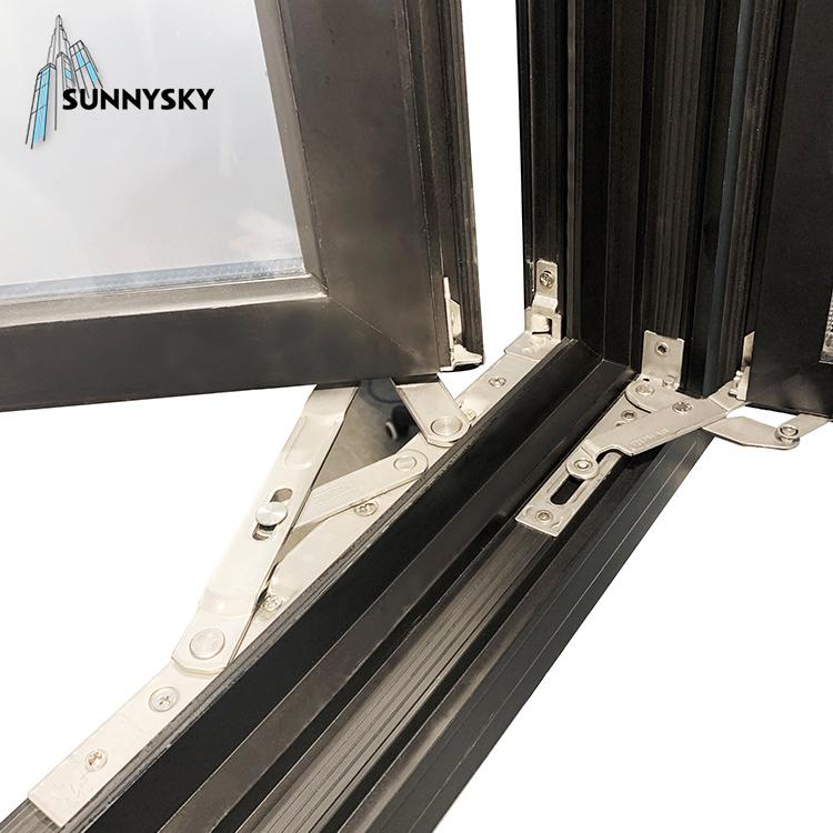 CE certificates burglar proof casement windows with stainless steel