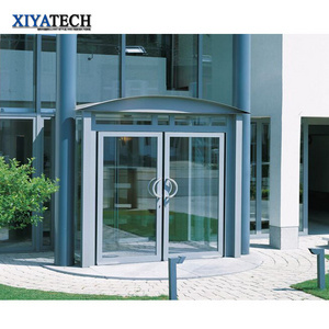 XIYATECH Modern Exterior Entrance Security Aluminum Exterior Double Glass French Entry Door Swing Casement Door