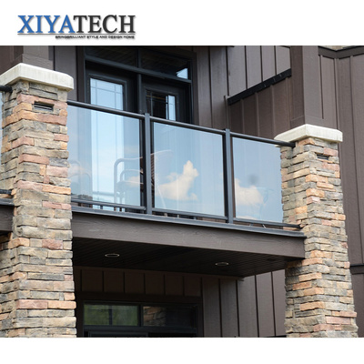 XIYATECH glass railing balcony u channel spigot fiber stair outdoor clamp frameless balustrade temper