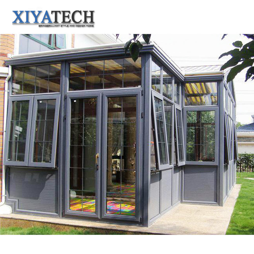 XIYATECH High-Quality Beautiful Winter Garden Conservatory Roof Thermal Insulation Tempered Glass Portable Aluminum Sunroom