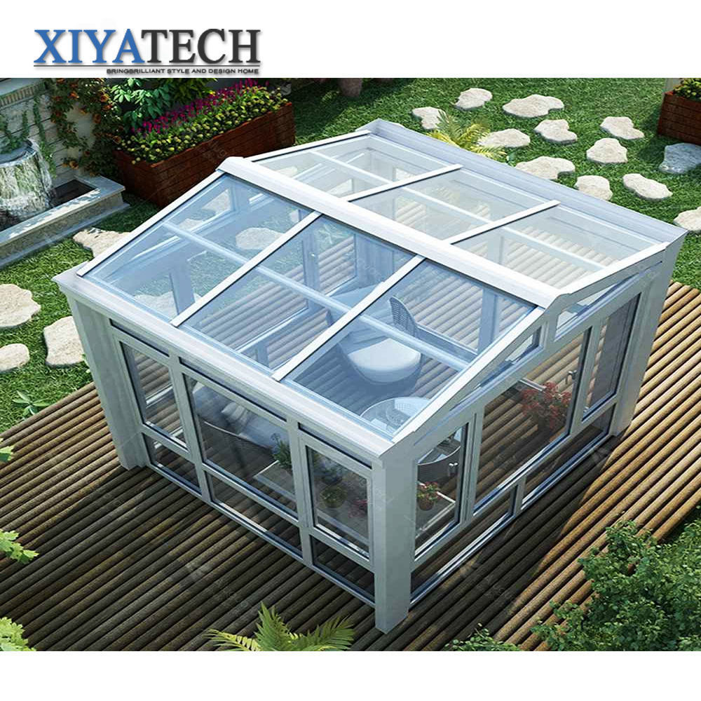 XIYATECH High-Quality Beautiful Winter Garden Conservatory Roof Thermal Insulation Tempered Glass Portable Aluminum Sunroom