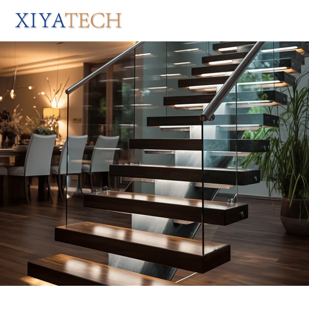 XIYATECH grade 304 stainless steel pipe for balcony traditional handrails glass railing